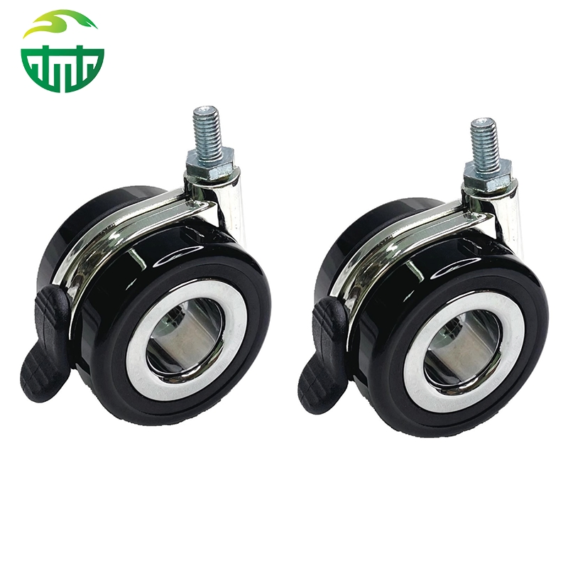 Lockable Furniture Wheel with Stem, Universal Swivel Wheel for Office Chairs