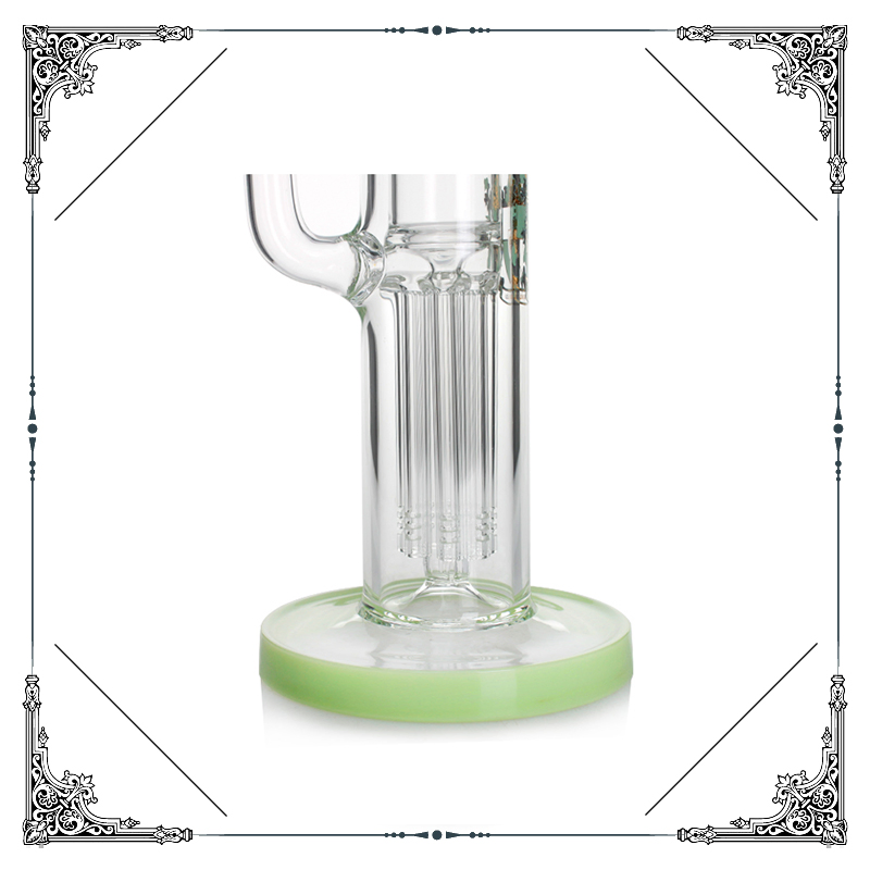 Wholesale Phoenixstar Glass High Quality 16.5 Inches Recycler Tall Big Straight Tube Tobacco Smoking Water Pipe with 10 Arm Perc