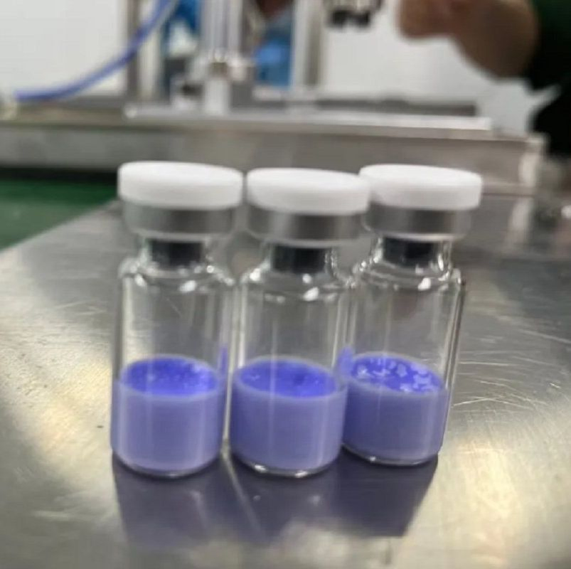 Ghk-Cu Blue Copper Peptide Powder 99% Cosmetic Anti-Aging Skin Repair CAS 49557-75-7