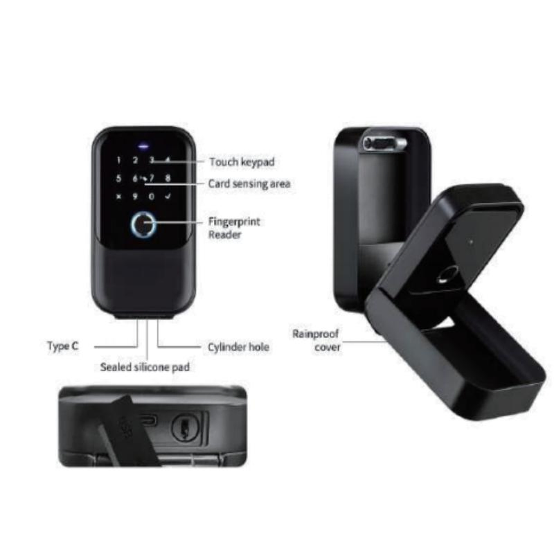 Smart Outdoor Bluetooth Fingerprint Waterproof Ttlock Smart Lock