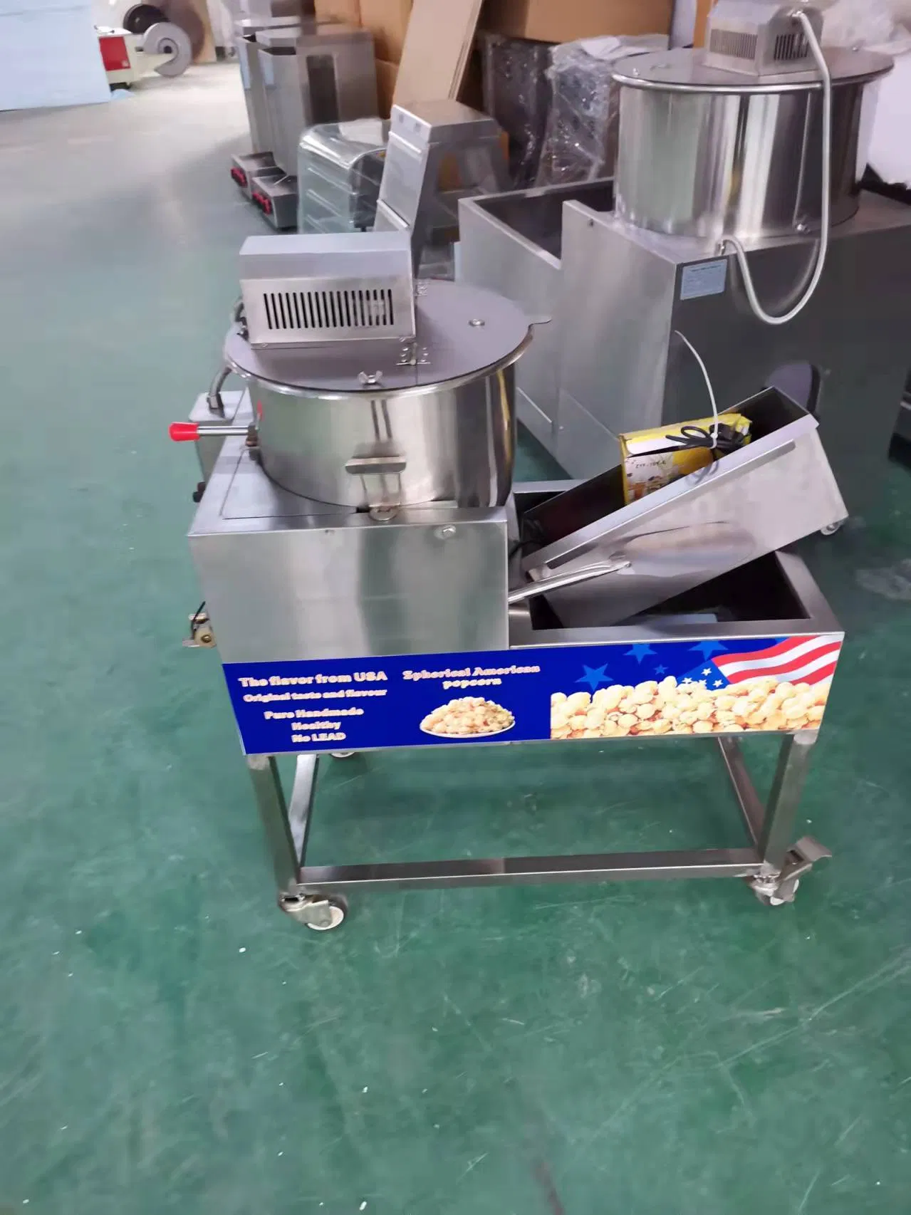 Chuangyu Cy-360 High Production Easy to Move Gas Caramel Popcorn Machine with Battery