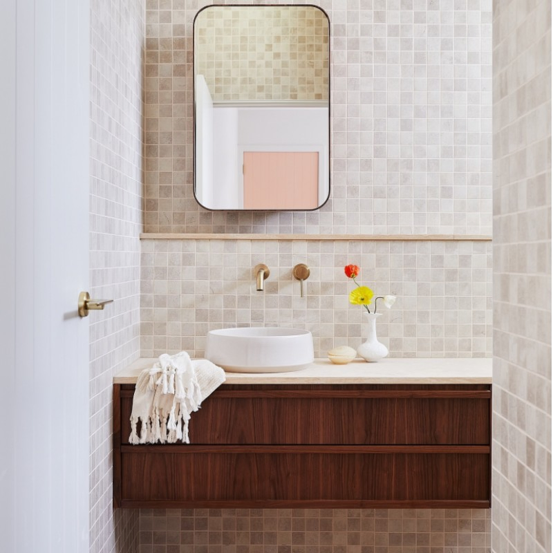 800X800X40mm Black Brushed Aluminum Framed Round Bathroom Wall Mirror with Brackets