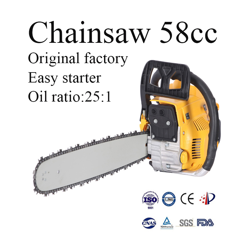 Customizable Professional Garden Tool Gasoline Chainsaw 58cc Yy-Mc5800 Garden Tools Saw Chainsaw