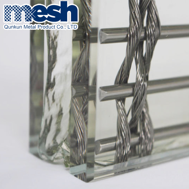 Decorative Glass, Metal Mesh Laminated Glass, Wire Mesh Laminated Glass