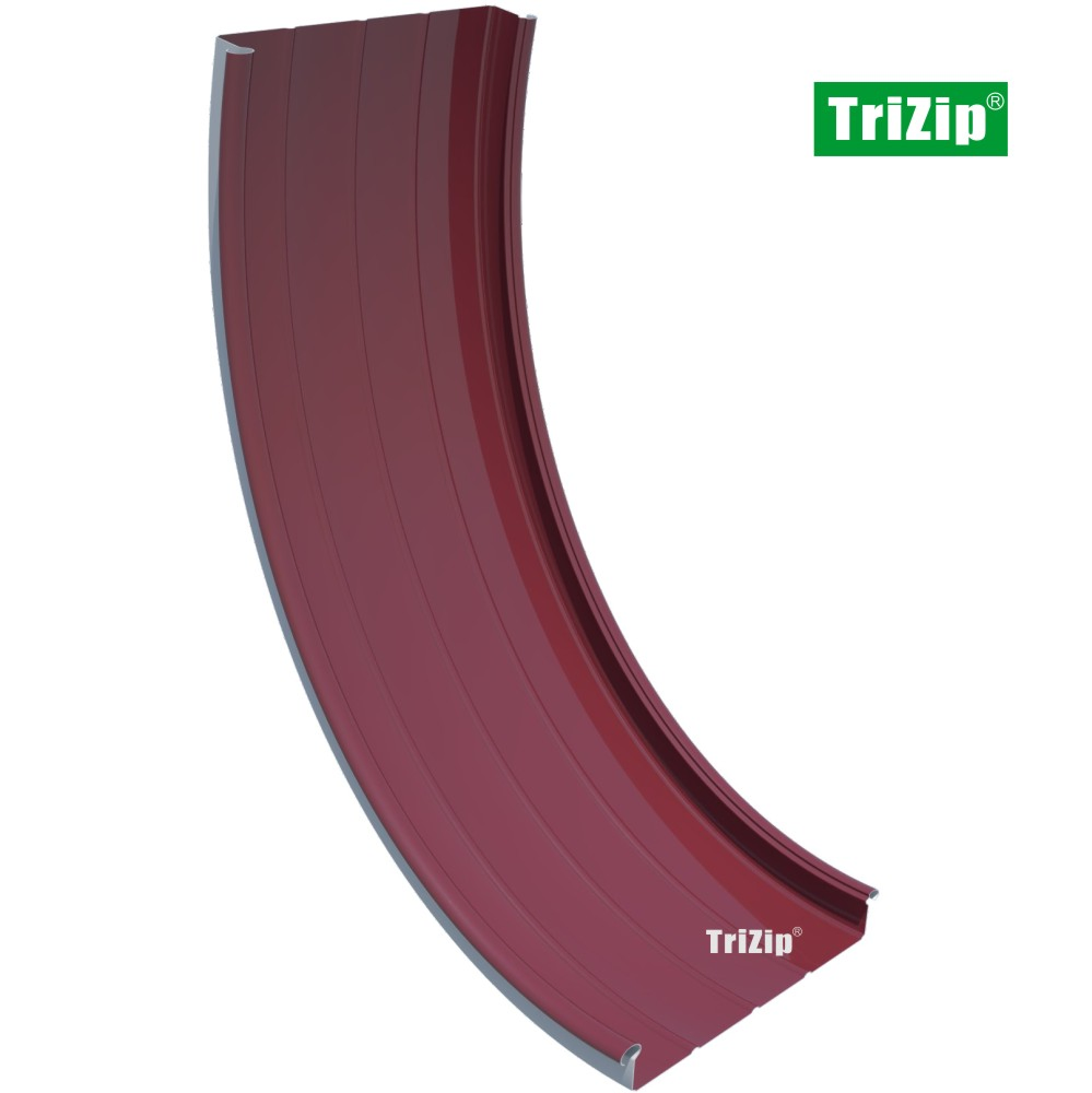 G2-7 Trizip Metal Aluminum Alloy Standing Seam Roofing, Facade System-Concave Curved Panel-Aircraft Hangar