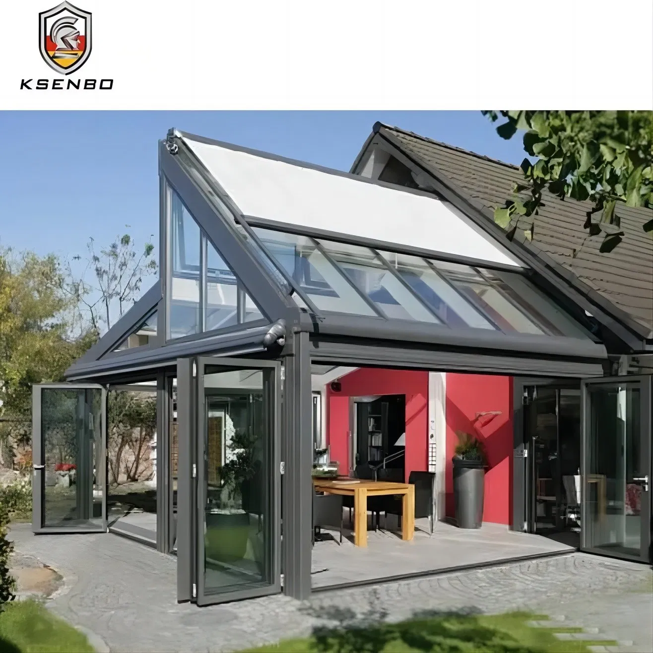 Wholesaler Popular Waterproof Customized Aluminum Sunroom Hotel Outdoor Glass Houses Sunroom House