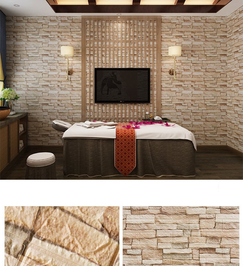 Водостойкие 3D обои из XPE пены с самоклеящейся основой