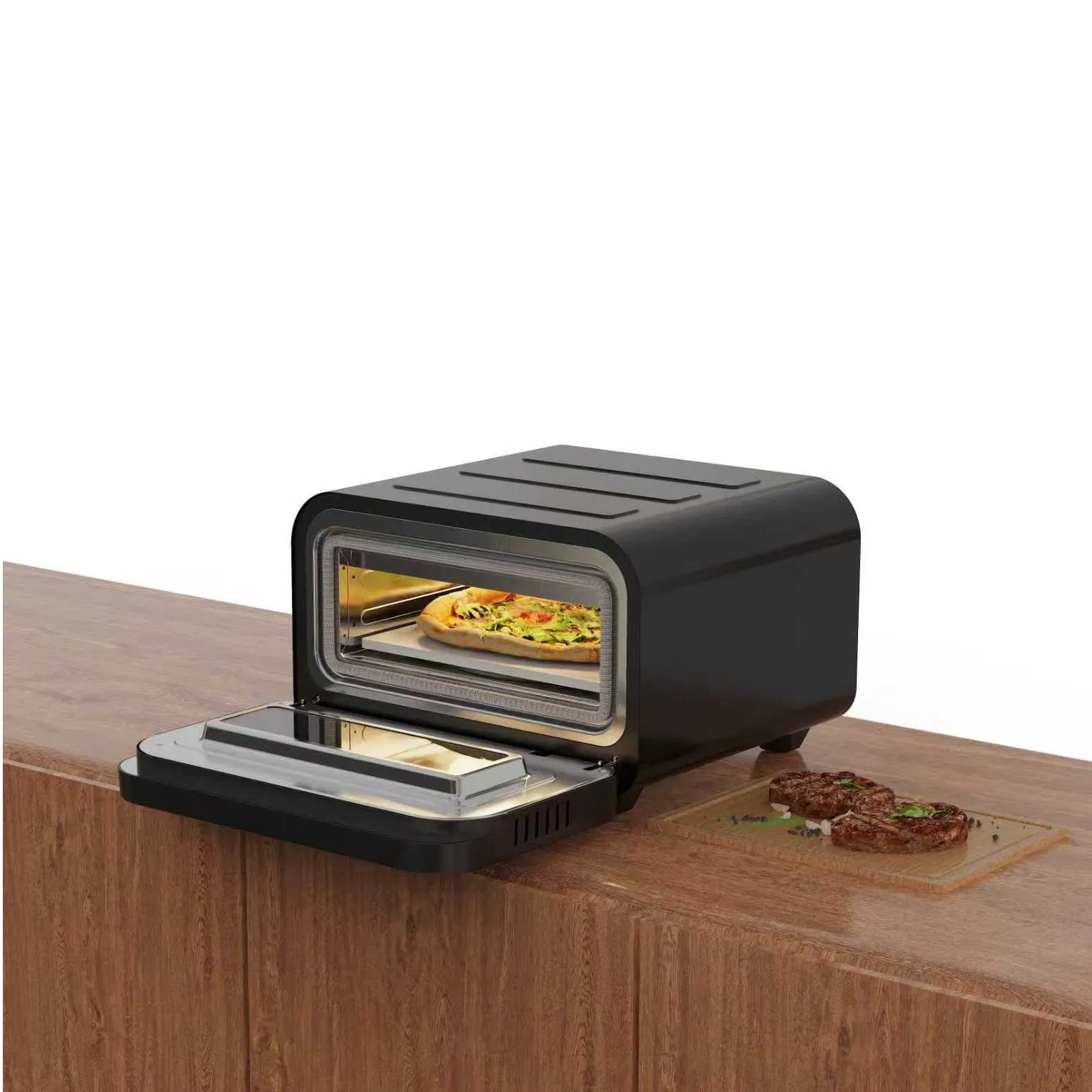 Preminum High Temperature 12 Inch Neapolitan Pizza Oven with Visible Window