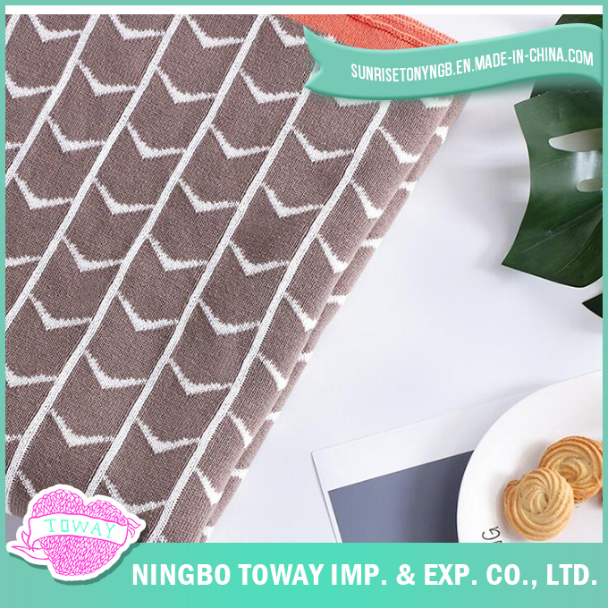 Chinese Wholesale 100% Organic Cotton Baby Throw Blanket Knitted