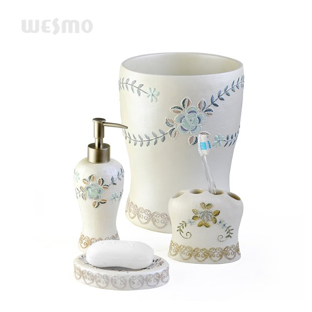 Resin Embossed Polyresin Bathroom Accessories