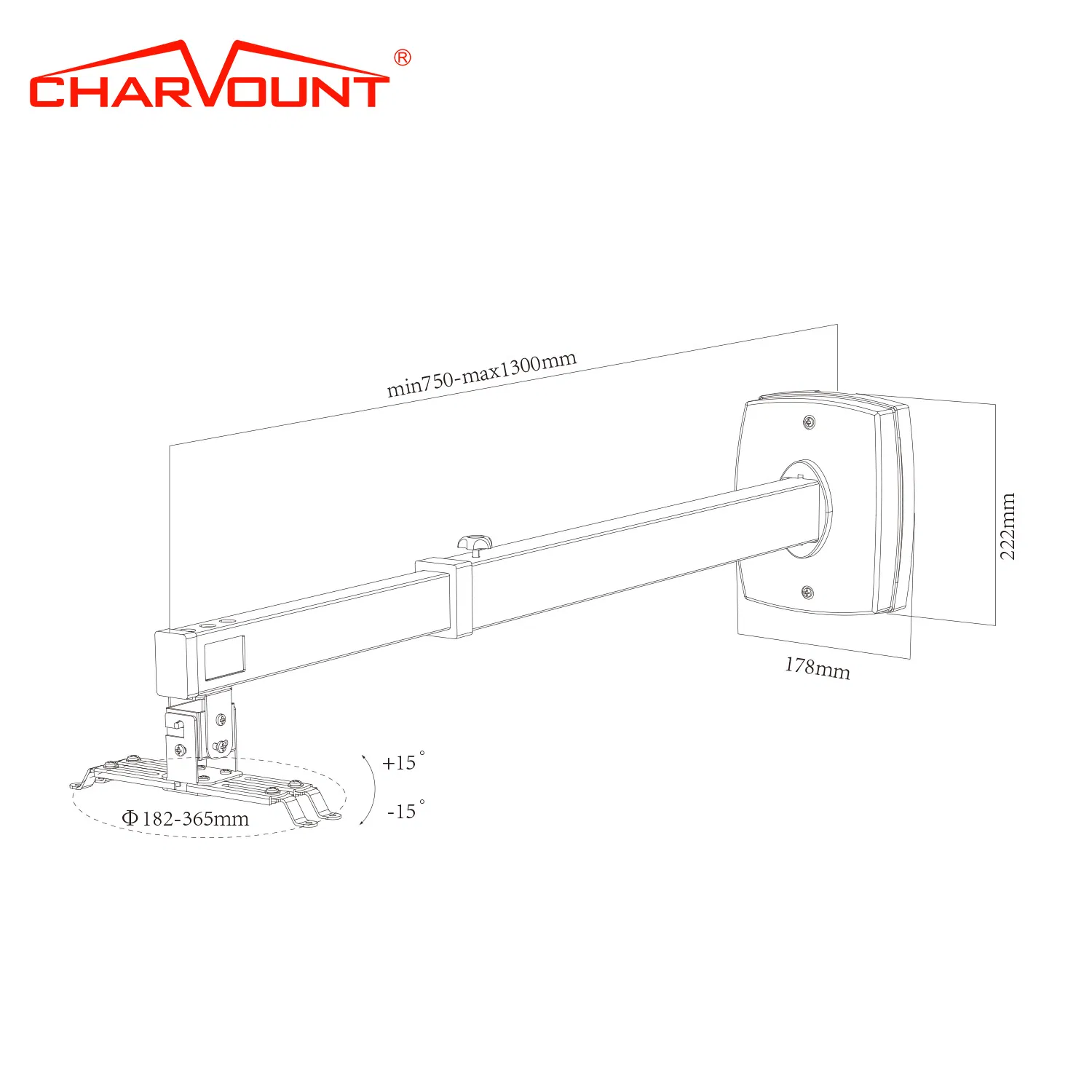 Ultra Short Throw Projector Arm Mounts (CT-PRB-8M)