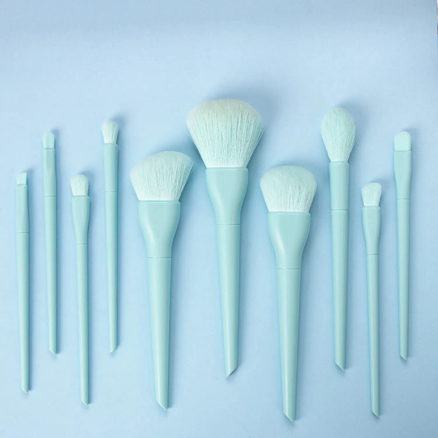 Factory 3colors Plastic Makeup Brush Set Orange Beauty Tool Blending Cosmetic Facial Brush