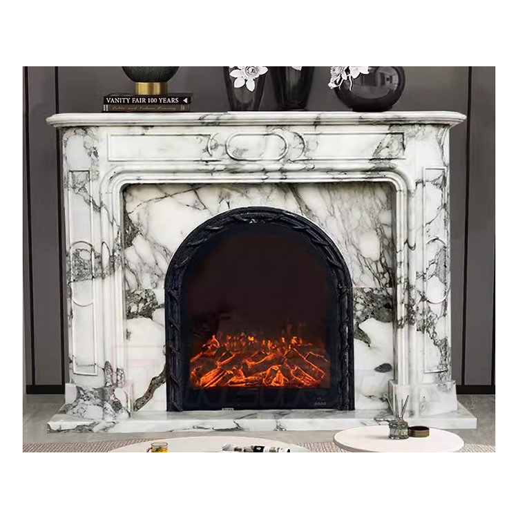 Newstar Custom Modern Classic Design Carving Marble Fireplace Mantel