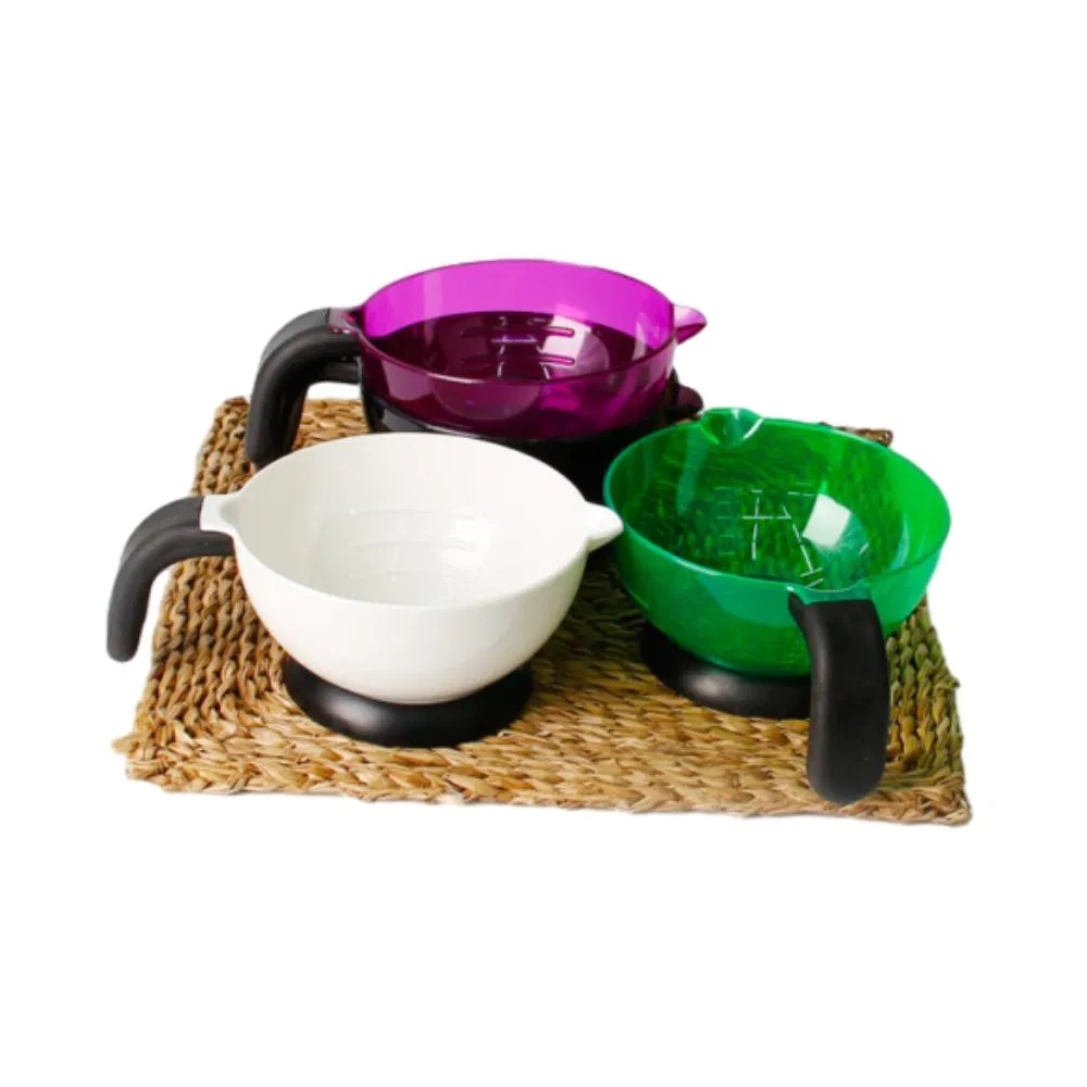 Чаша для окрашивания волос с мерной шкалой и ручкой