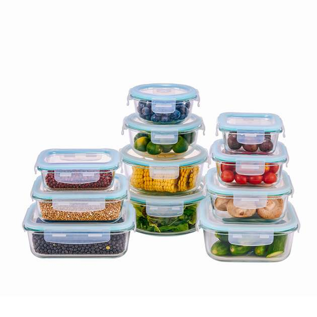 Glass Food Storage Containers with Airtight Snap-Locking Lids - BPA-Free, Leakproof & Stackable, Food Containers, Storage Box, Hot Lunch Box with Great Price