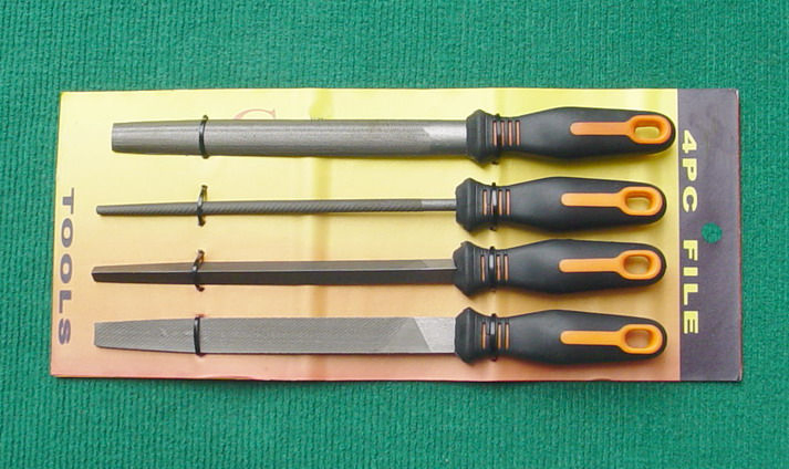 Набор стальных напильников с пластиковой ручкой, 5 шт.