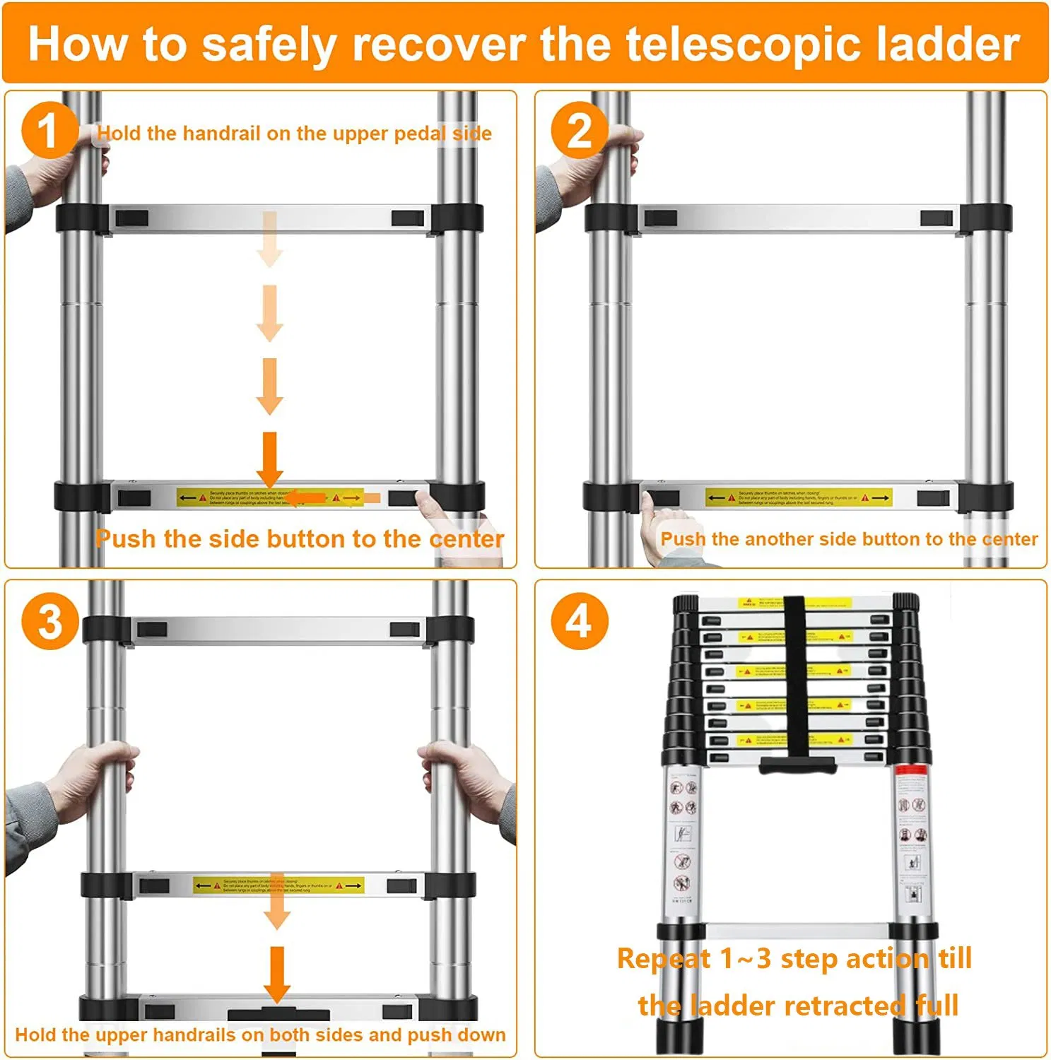 5m Aluminum Multi-Function Foldable Telescopic Ladder (26475001)