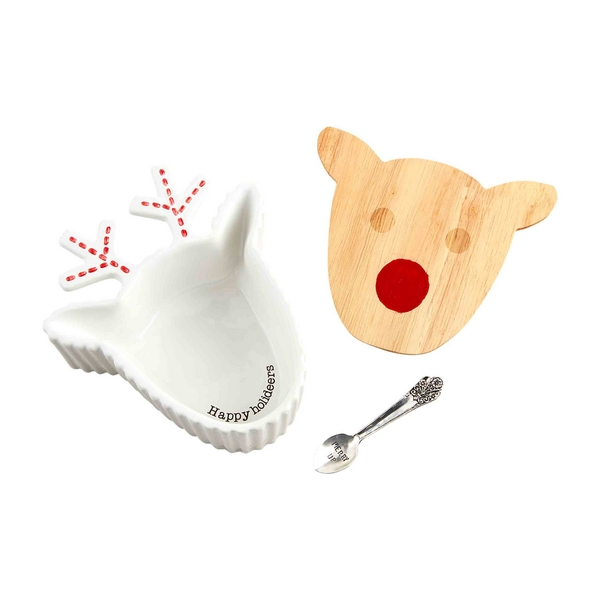 Charming Reindeer Candy Dish Set for Seasonal Festivities