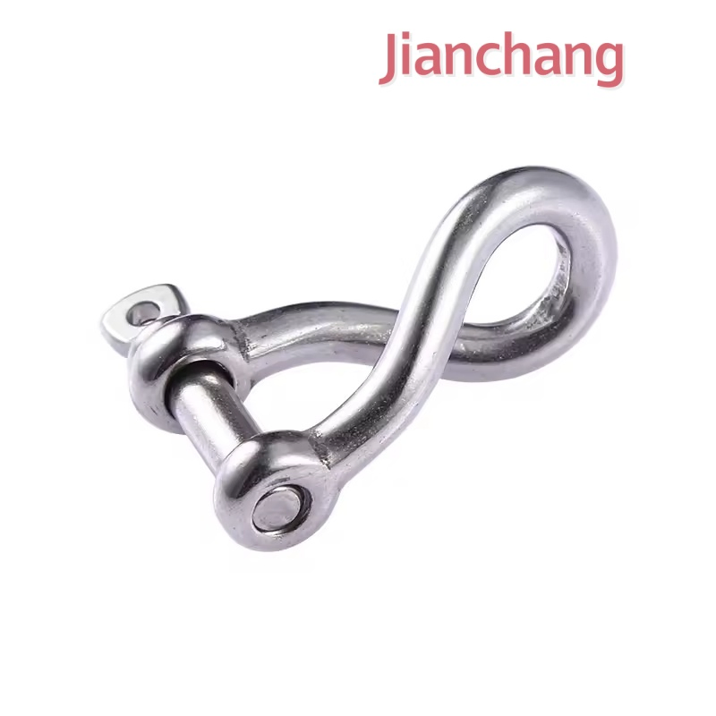 Hot Sale Industrial SS304/316 Twisted Shackle with Captive Pin Forged Carbon Anchors Lifting Mining Heavy Industry Applications