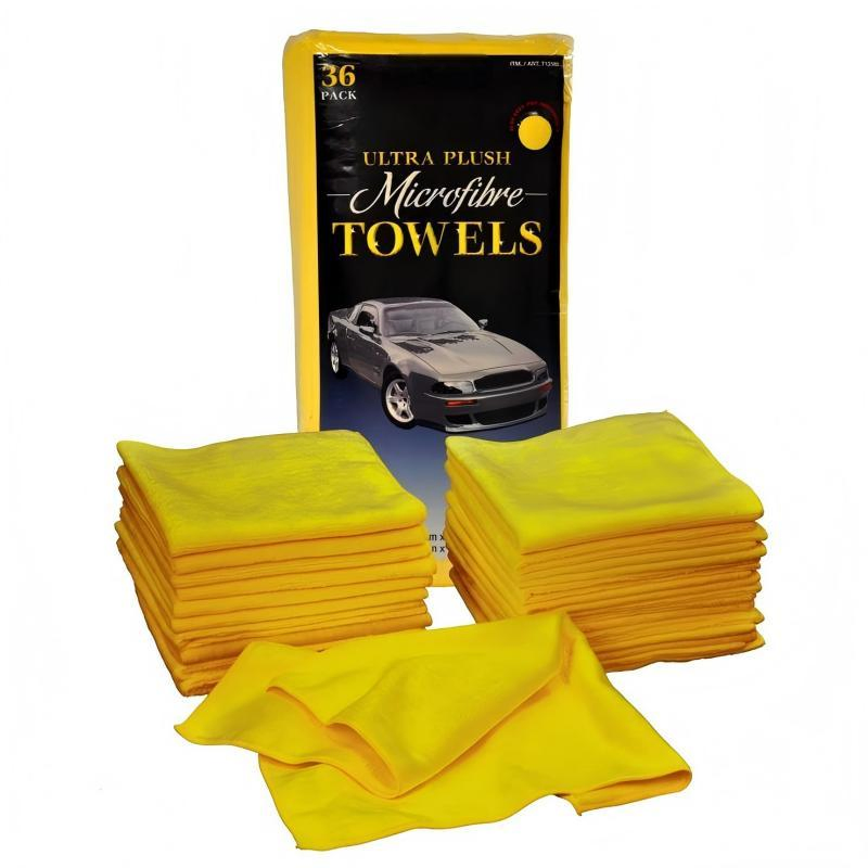 Custom Printed 36-Packs 400GSM Premium Microfiber Cleaning Cloths Car Towels