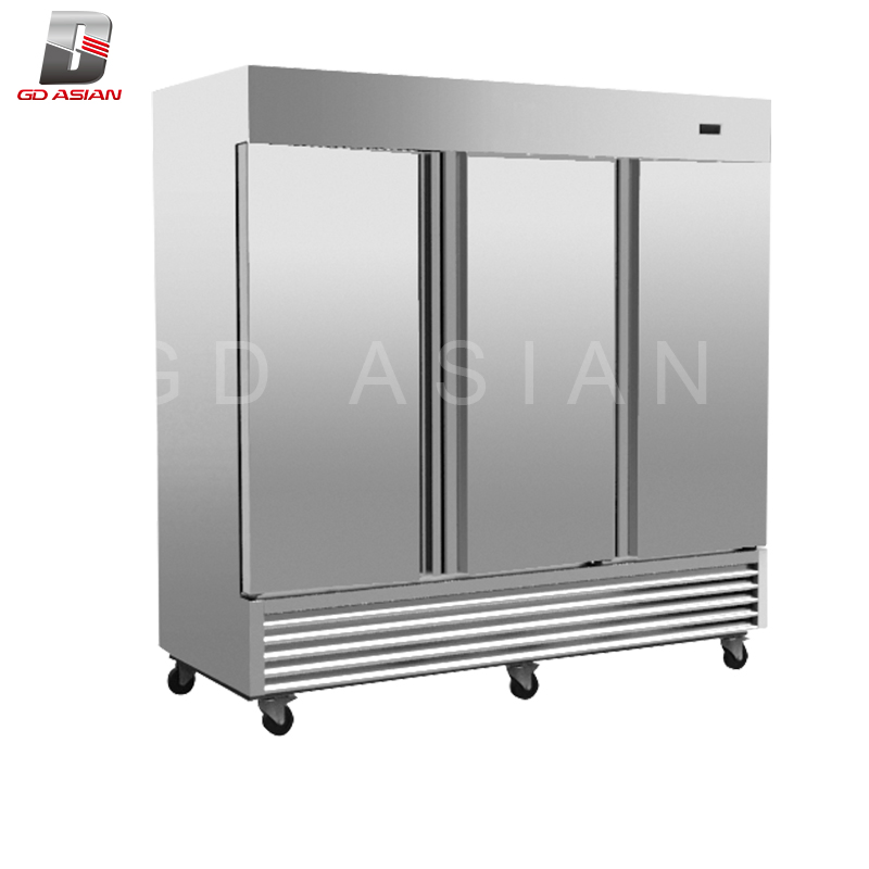 Hinge Glass Door 115V Two Section Reach in Refrigerator Freezer