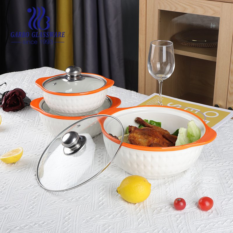 Wholesale Beautiful Color Glazed 750ml/1200ml Large Porcelain Food Warmer Diverse Color Sauce