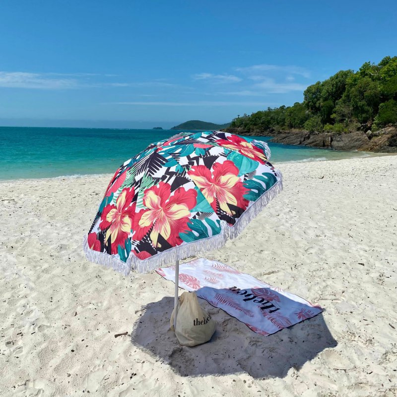 Пляжный зонт с каркасом из фибергласса, ветроустойчивый