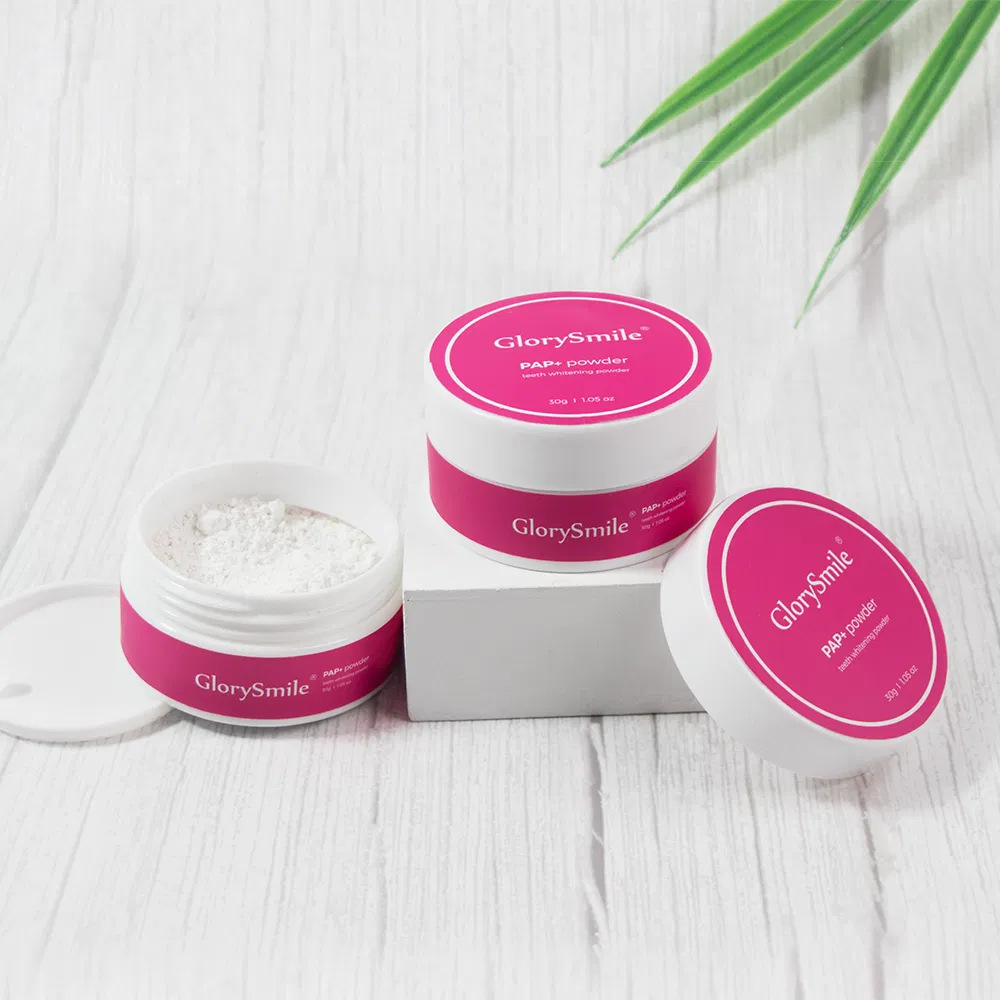 Private Label 30g/60g Teeth Whitening Powder Pap+ Bleaching Toothpowder for Daily Use