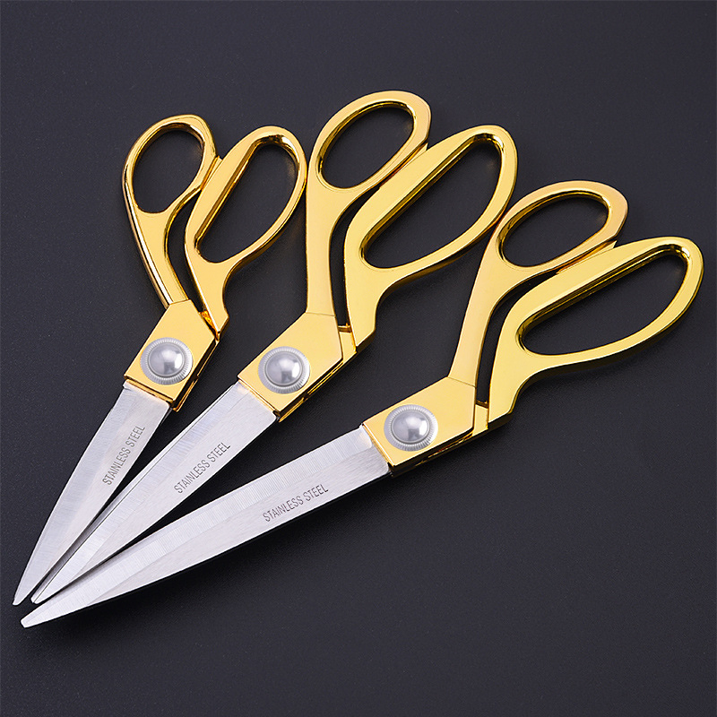 Best Selling Stainless Steel Gold-Plated Alloy Sewing Clothing Tailor's Scissors
