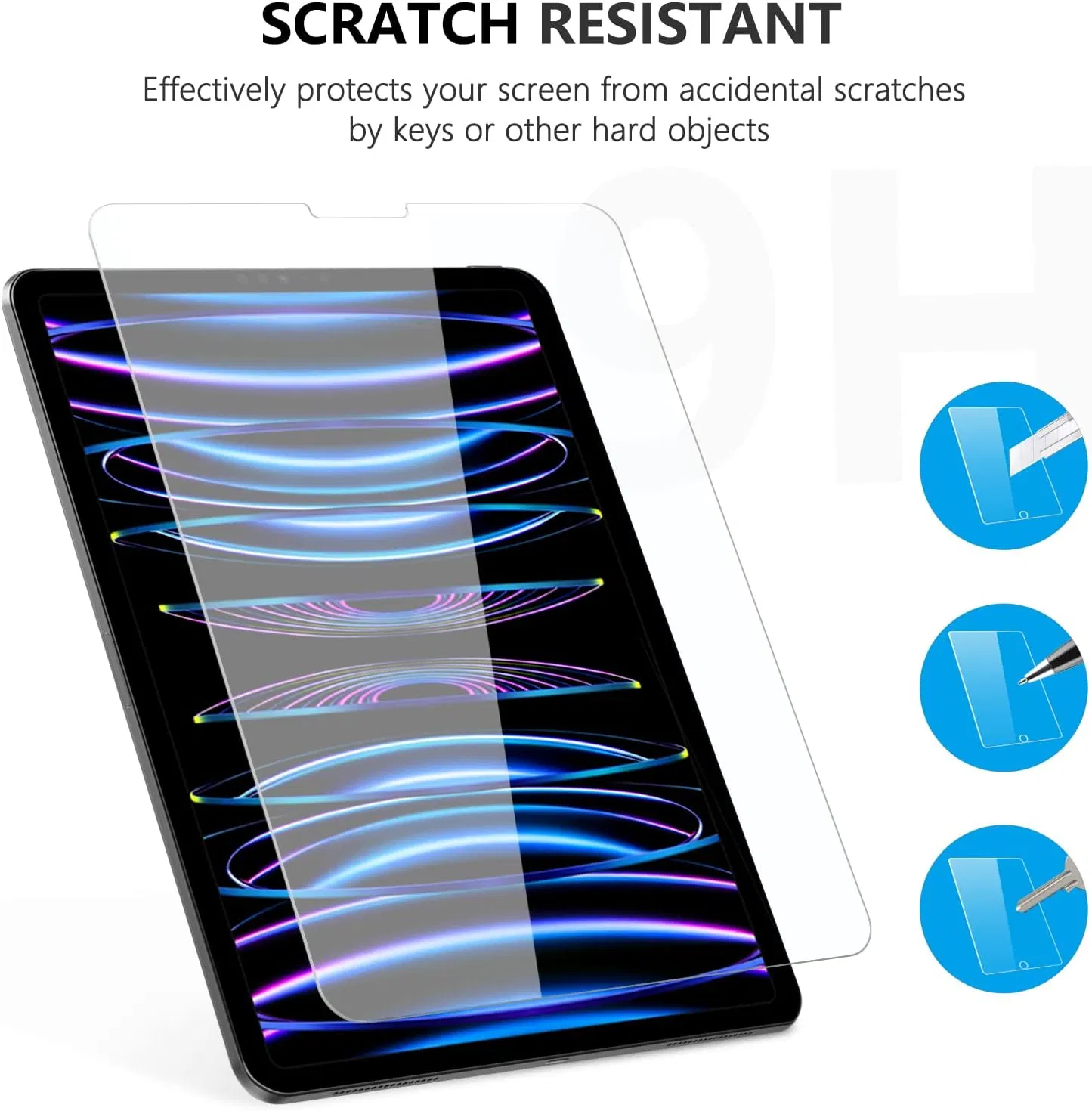 Защитное стекло для iPad 12.9 дюймов, антиблик и защита от синего света