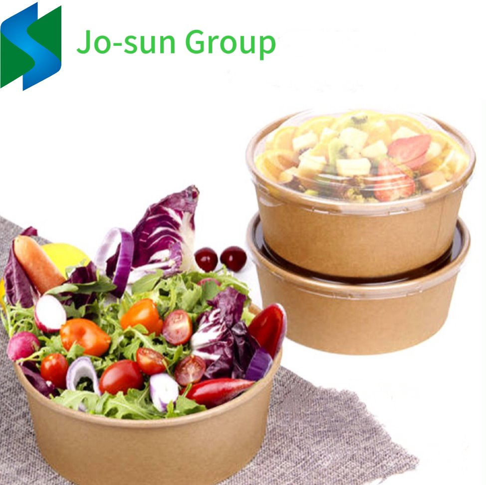 Custom Disposable Kraft Food Paper Bowl Lunch Salad Bowl with Your Logo