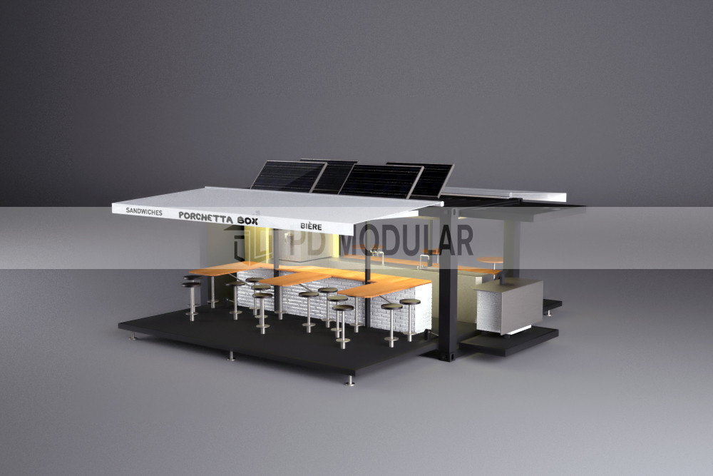 Prefab Modular Movable Shipping Container Ice Cream or Coffee Shop
