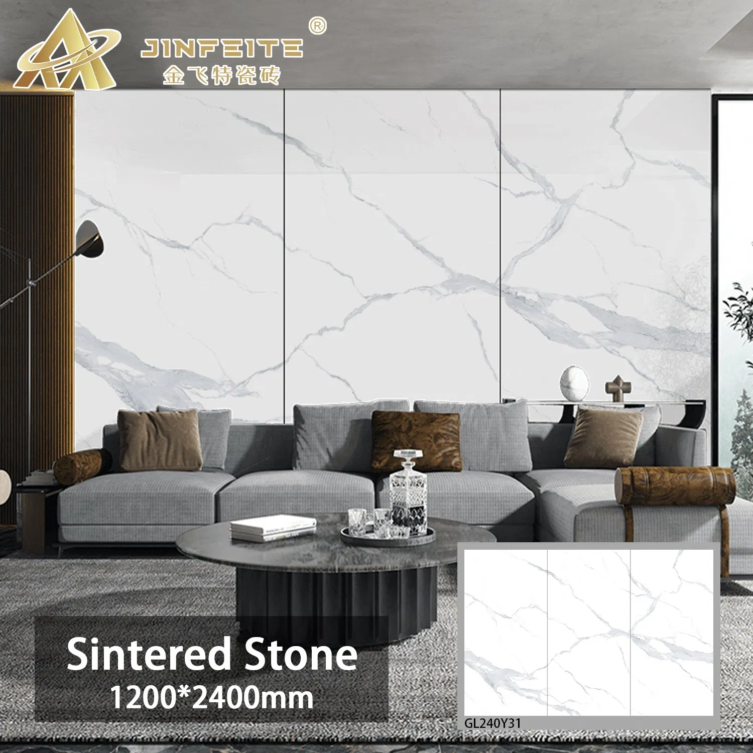 Best Quality White Marble Sintered Stone for Hotel Lobby Flooring and Commercial Wall