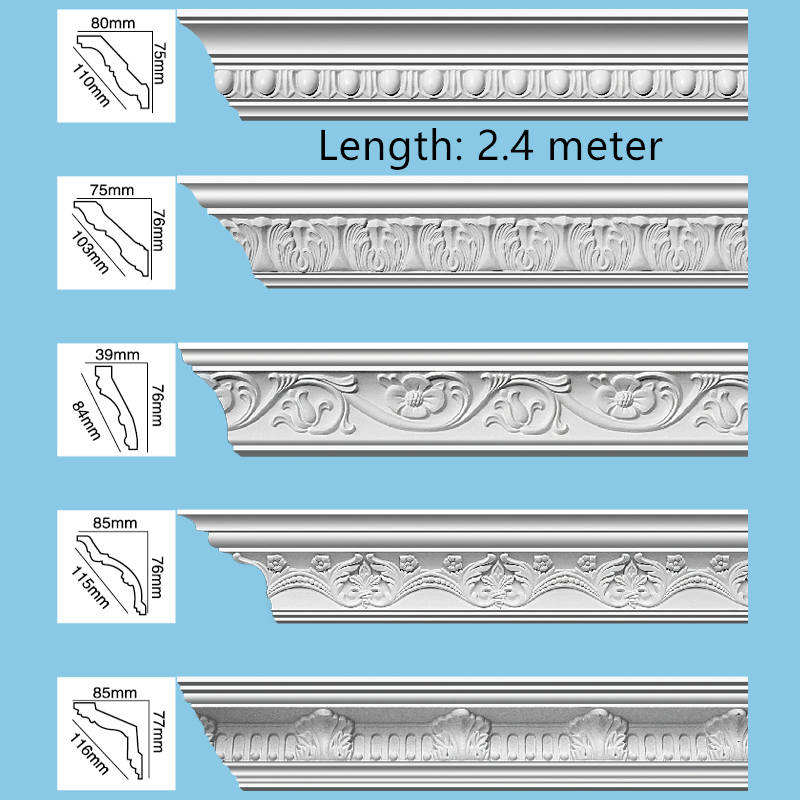 Popular New Factory Price Skirting Ceiling Cornice Mold Decorative PU Crown Moulding