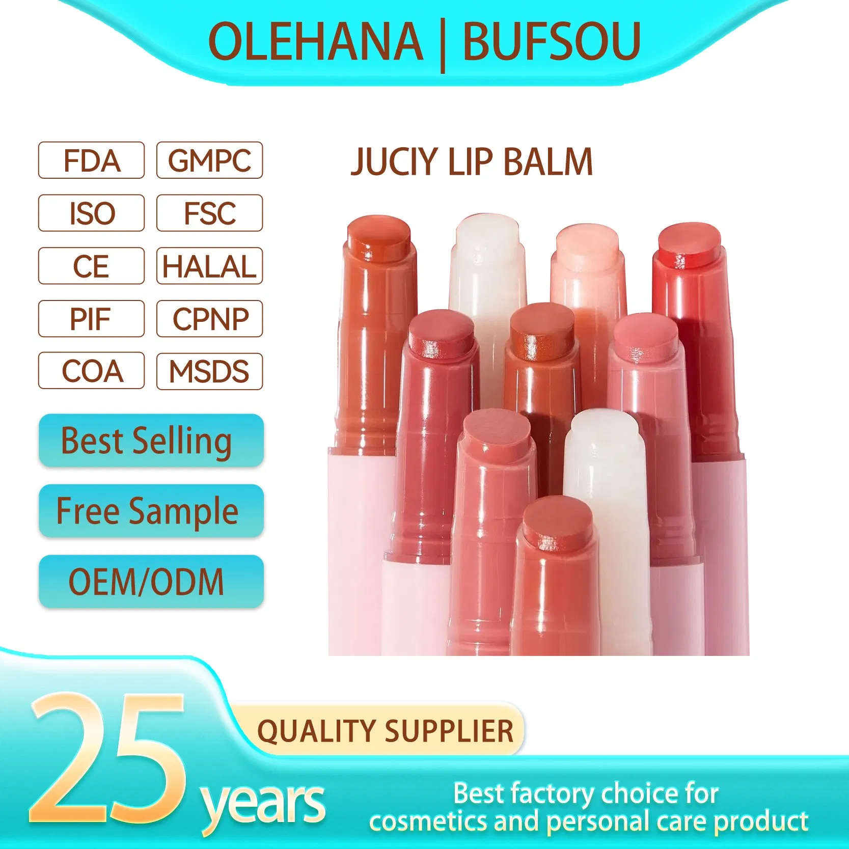 Super Juicy Tinted Lip Balm Private Label Vegan Hydrating Plump Lip Stick