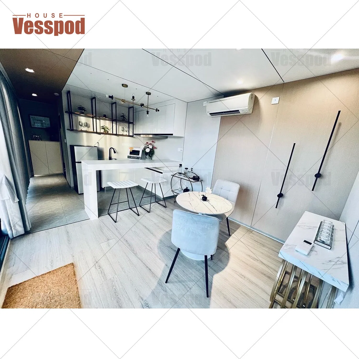 Outdoor Modern Popular Prefab House Mobile Working House Office Pod Apple Cabin