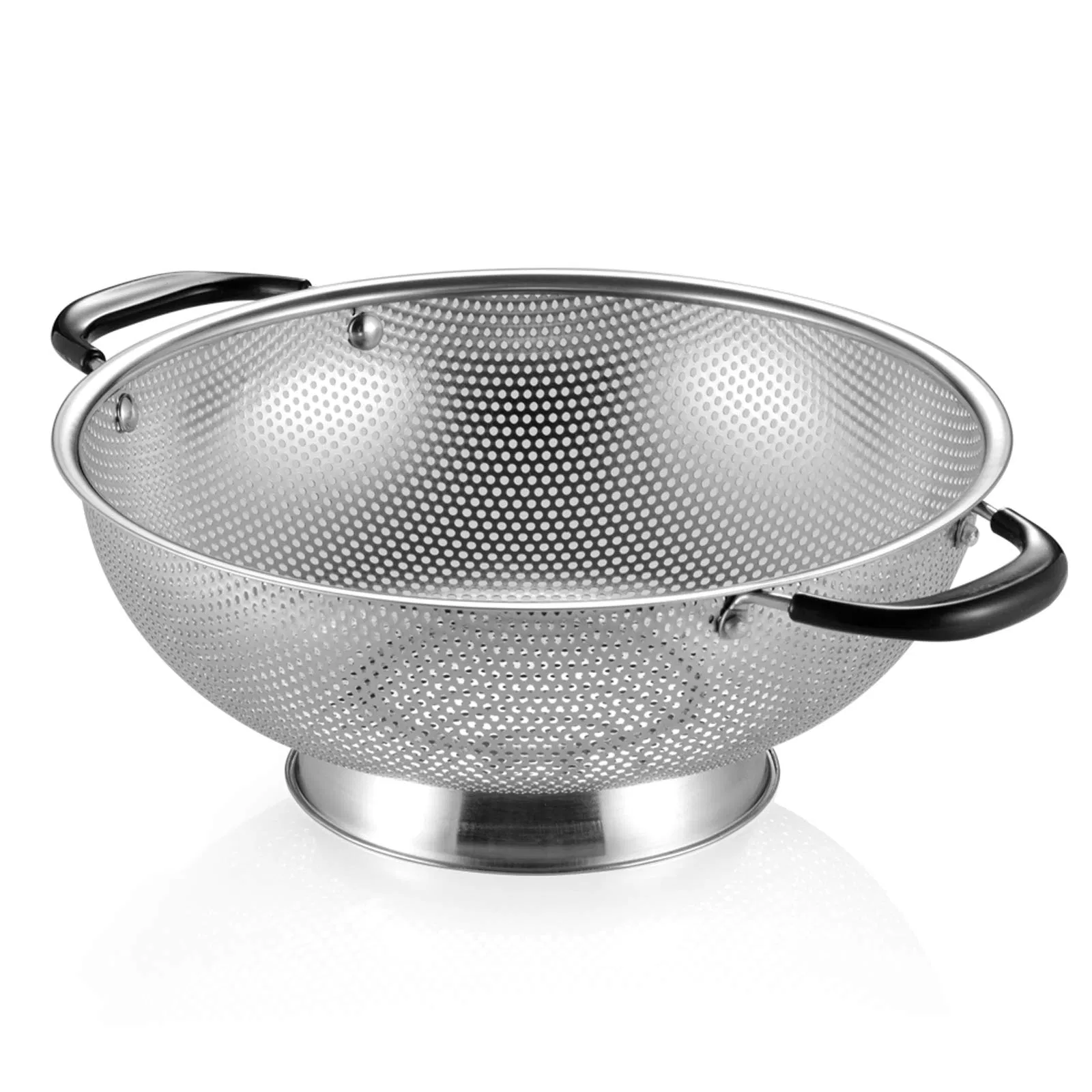 Stainless Steel Easy Grip Riveted Heat Resistant BPA Free Pasta Colander Strainer