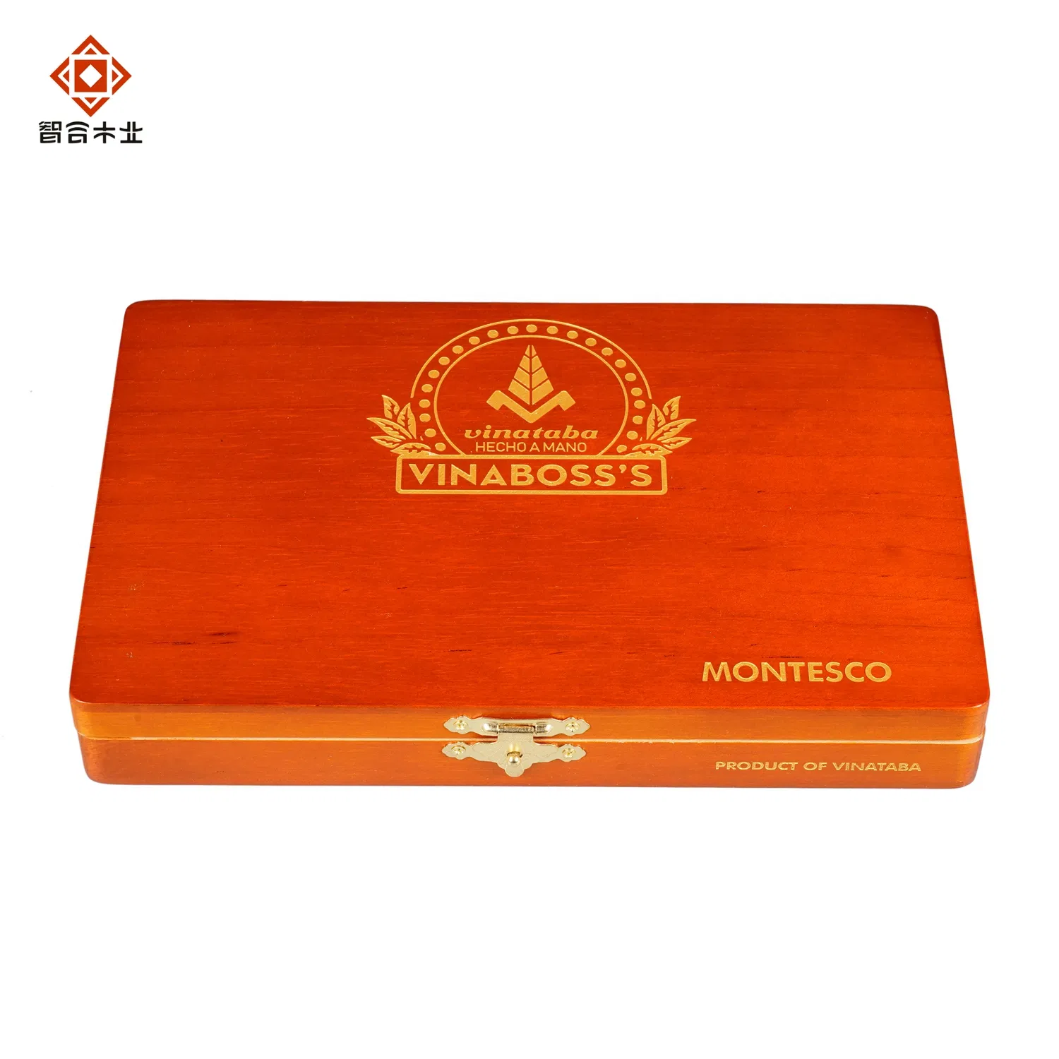 Wholesale Factorary Price Eco - Friendly Paint Custom Laser Logo Cedar Mahogany Wood Cigar Box