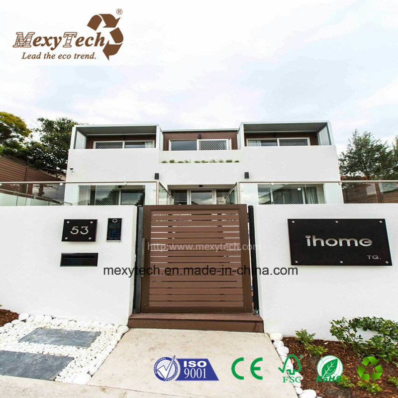 Easy Installation Aluminum Security Composite Full-Trellis Garden WPC Fence