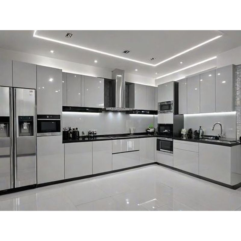 Newly Design Prestigious Refinement Plywood Enduring Modern Tailor Production Lacquered Kitchen Cabinet