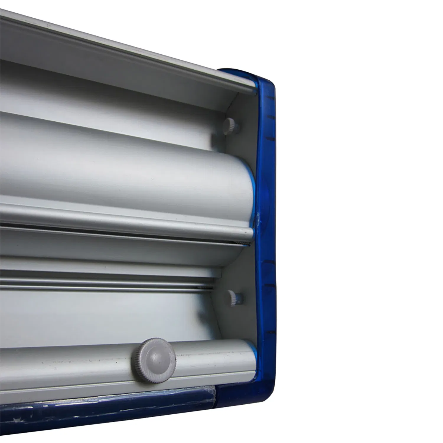 85x200cm Wide Bottom Chrome-Plated Blue Decorative Cover High-End Roll-up Banner Stand for Exhibitions and Events