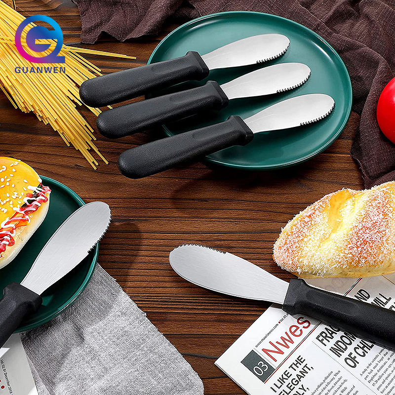 Factory Wholesale Butter Spreader Knife Kitchen Tool Stainless Steel Butter Knives Curler