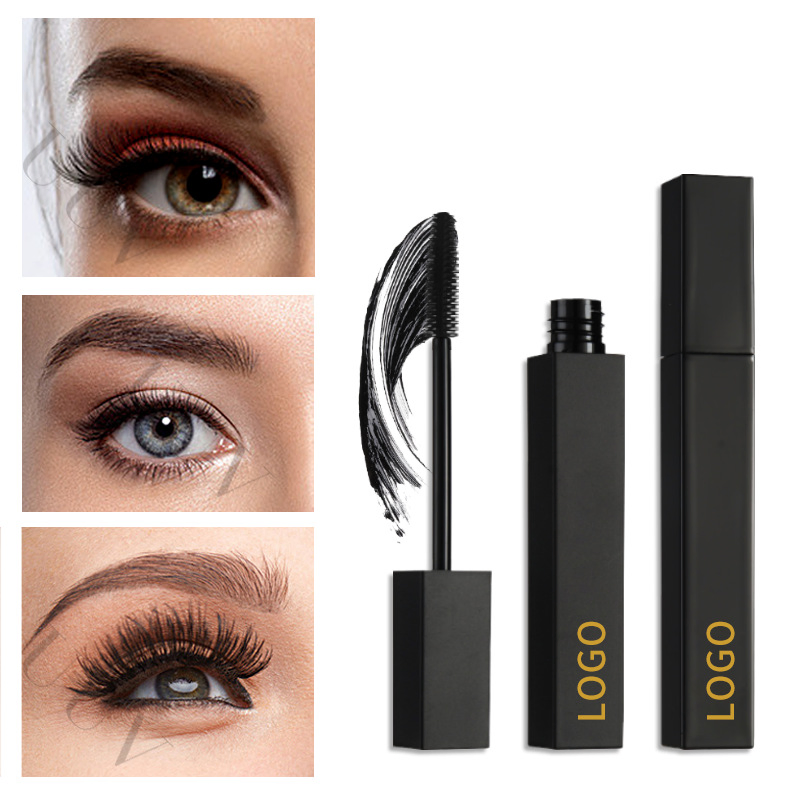 Wholesale Custom Vegan Black 4D Silk Fiber Waterproof Mascara Eyelash Extensions