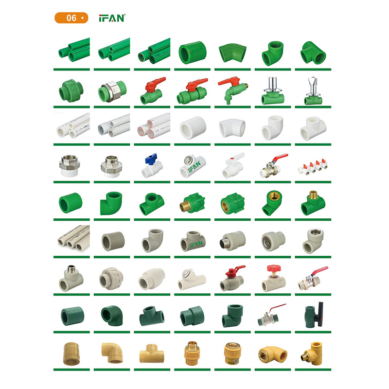 Ifan Factory Pn25 PPR Union Fitting Plastic Plumbing Materials PPR Pipe Fittings