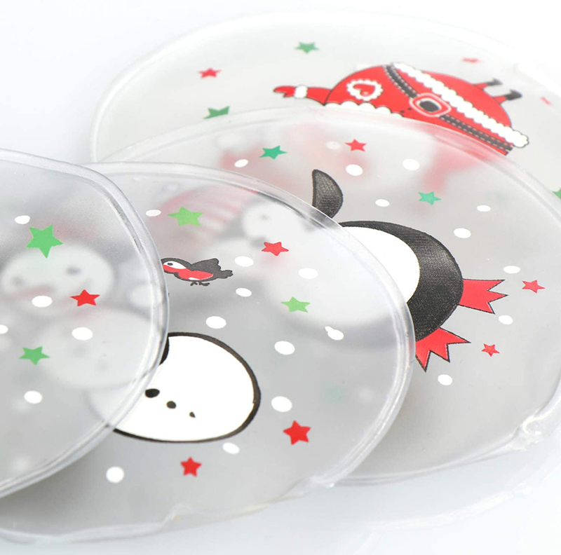 PVC Christmas Reusable Instant Magic Click Coin Activated Gel Heat Pack Warming Hot Pack Portable Hand Warmer