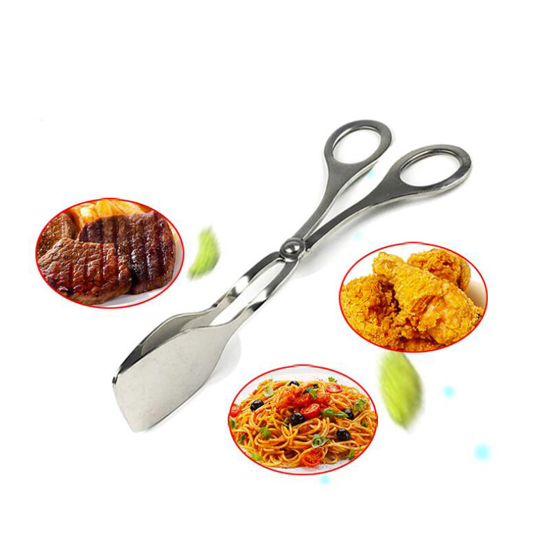 Stainless Steel Food Gripper Clamp Tongs Bread Clip for Home Outdoor Bl15699