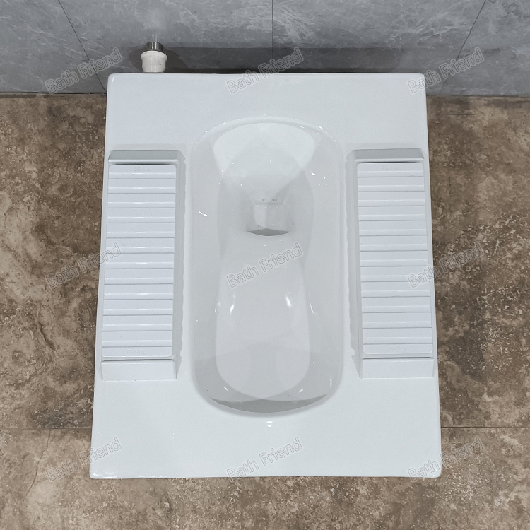 New Design Wholesale Tankless Automatic Flush Wc Ceramic White Squat Toilet Squatting Pan