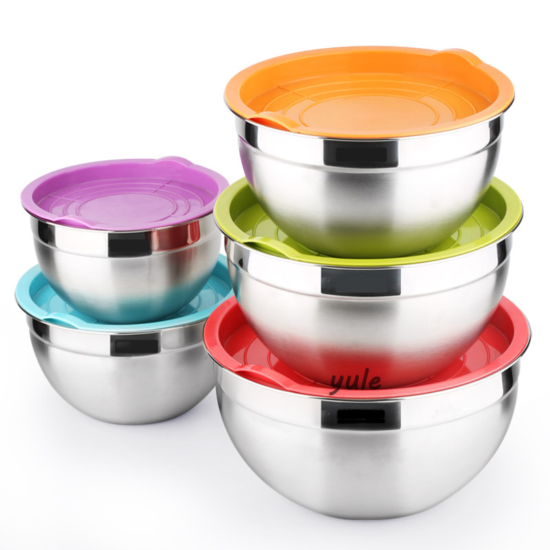 Kitchen Accessories Amazon Ebay Multifunctional Korean Fruit Vegetable Bowl Stainless Steel Mixing Bowls Set