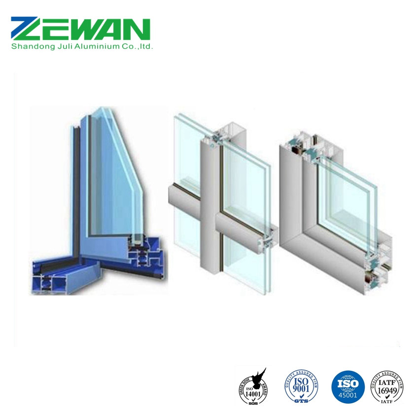 Aluminium Profile Fabrication Aluminum Curtain Wall Profile