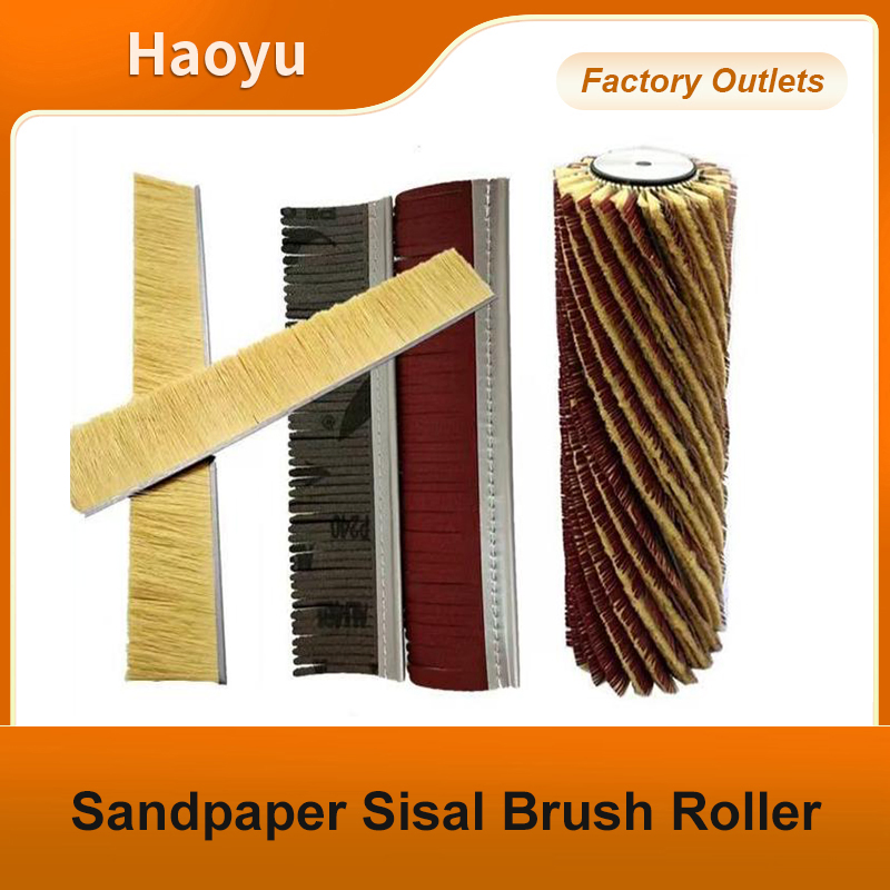Wood Sanding Roller Brush Sandpaper Sisal Brush Roll for Wood Polishing Sisal Sandpaper Polishing Roller Brush Woodworking Sander Roller Brush